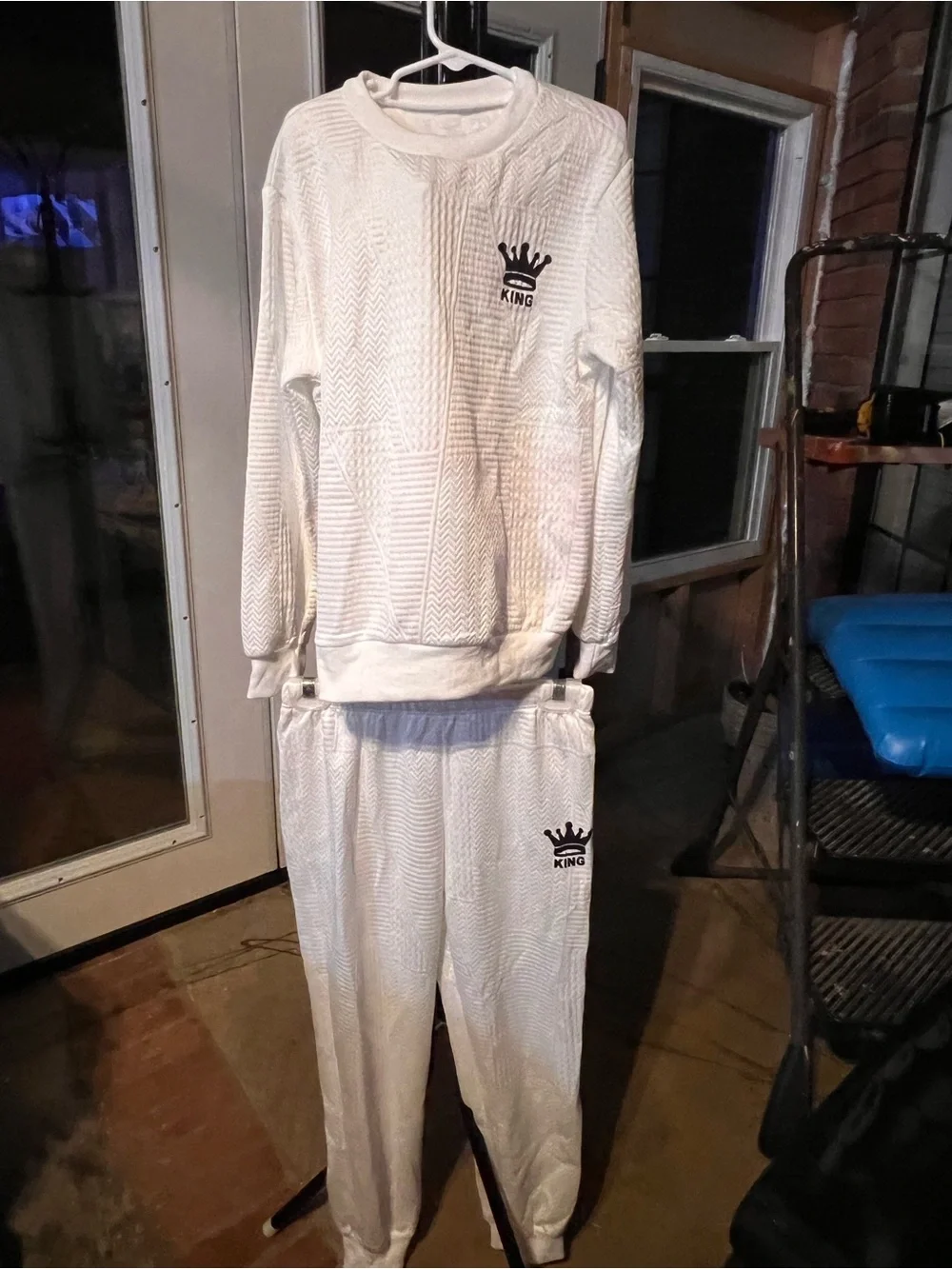 Kids White Logo  - Cozy Long Sleeve Top & Pants